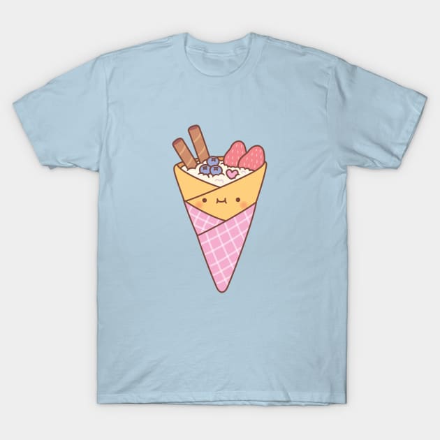 Cute Japanese Style Crepes Dessert T-Shirt by rustydoodle